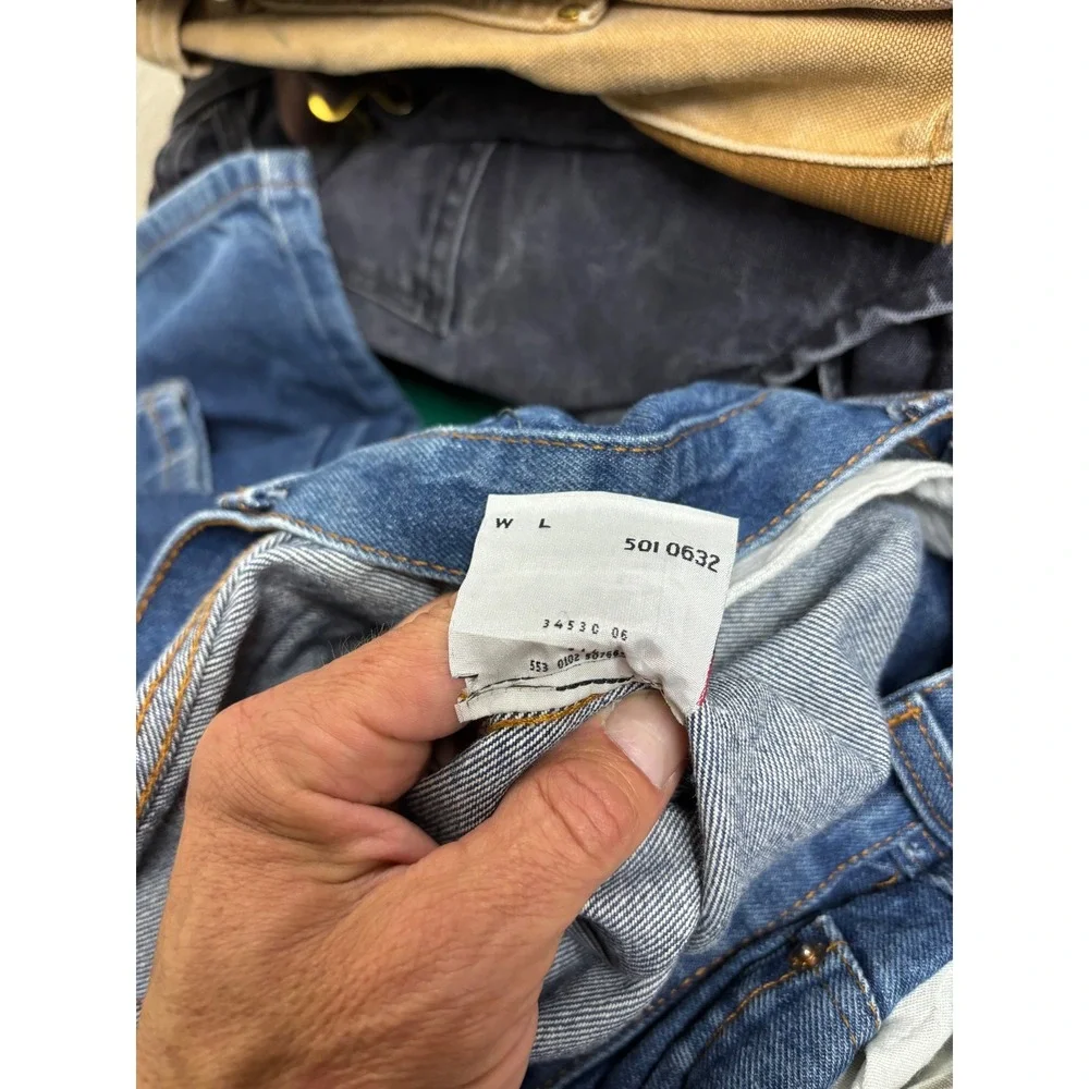 Vintage Levis 501 USA Made Men's 38x32 Light Distress Faded /Grunge Style Jeans